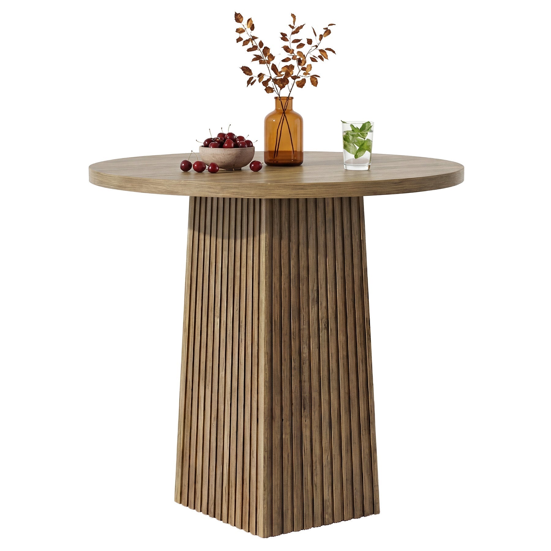 Tribesigns Ronde bartafel, Houten bartafel voor keuken (alleen tafel)