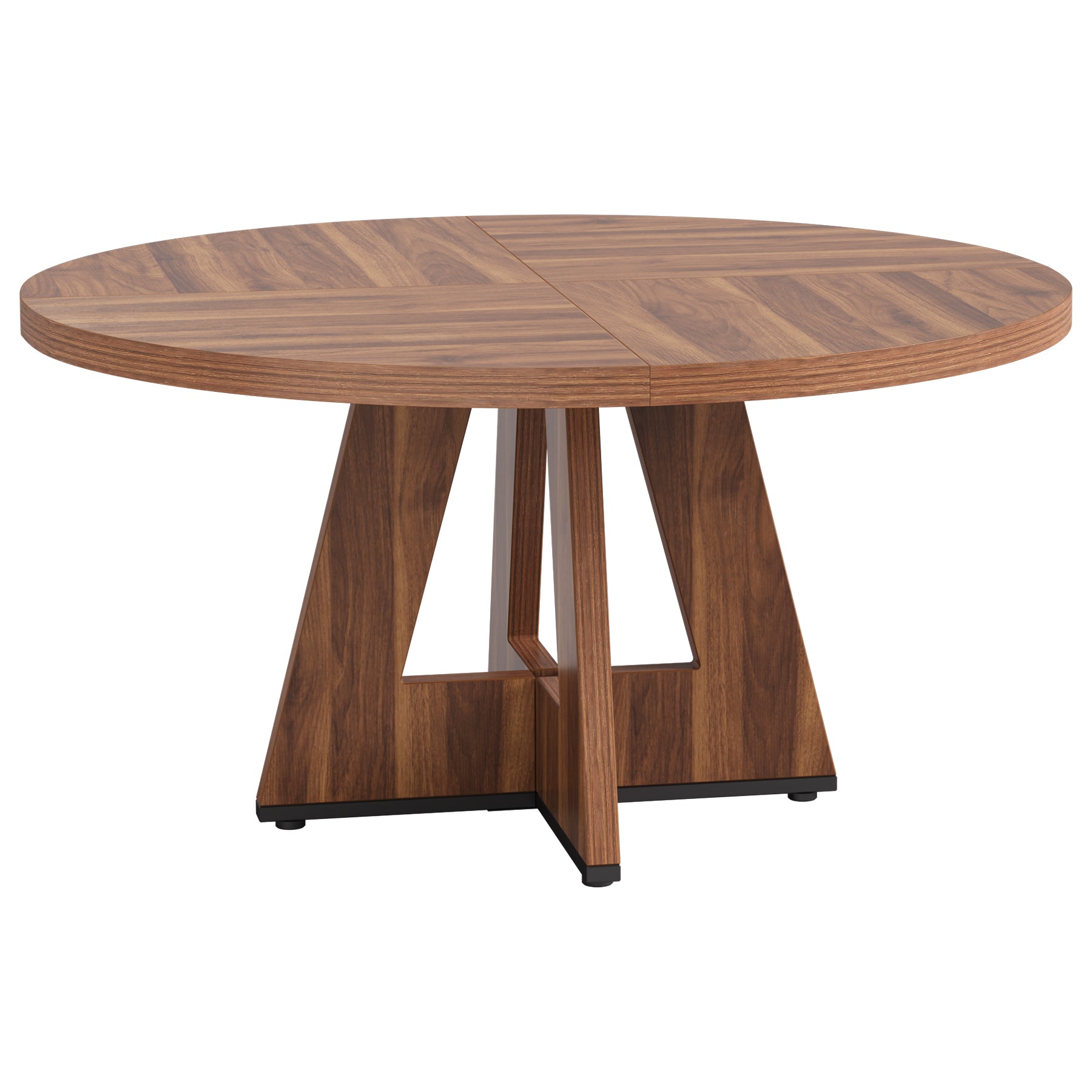 Tribesigns Table à manger, Table de cuisine ronde de 120 cm pour 4 personnes