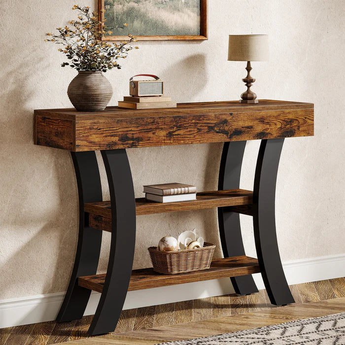 Tribesigns Console van 105 cm, banktafel met opbergvakken