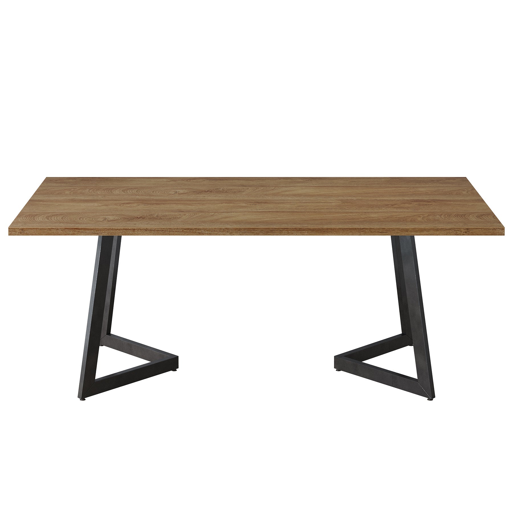 Tribesigns Table à Manger 158 cm, Table de Cuisine Rectangulaire avec Structure Métallique