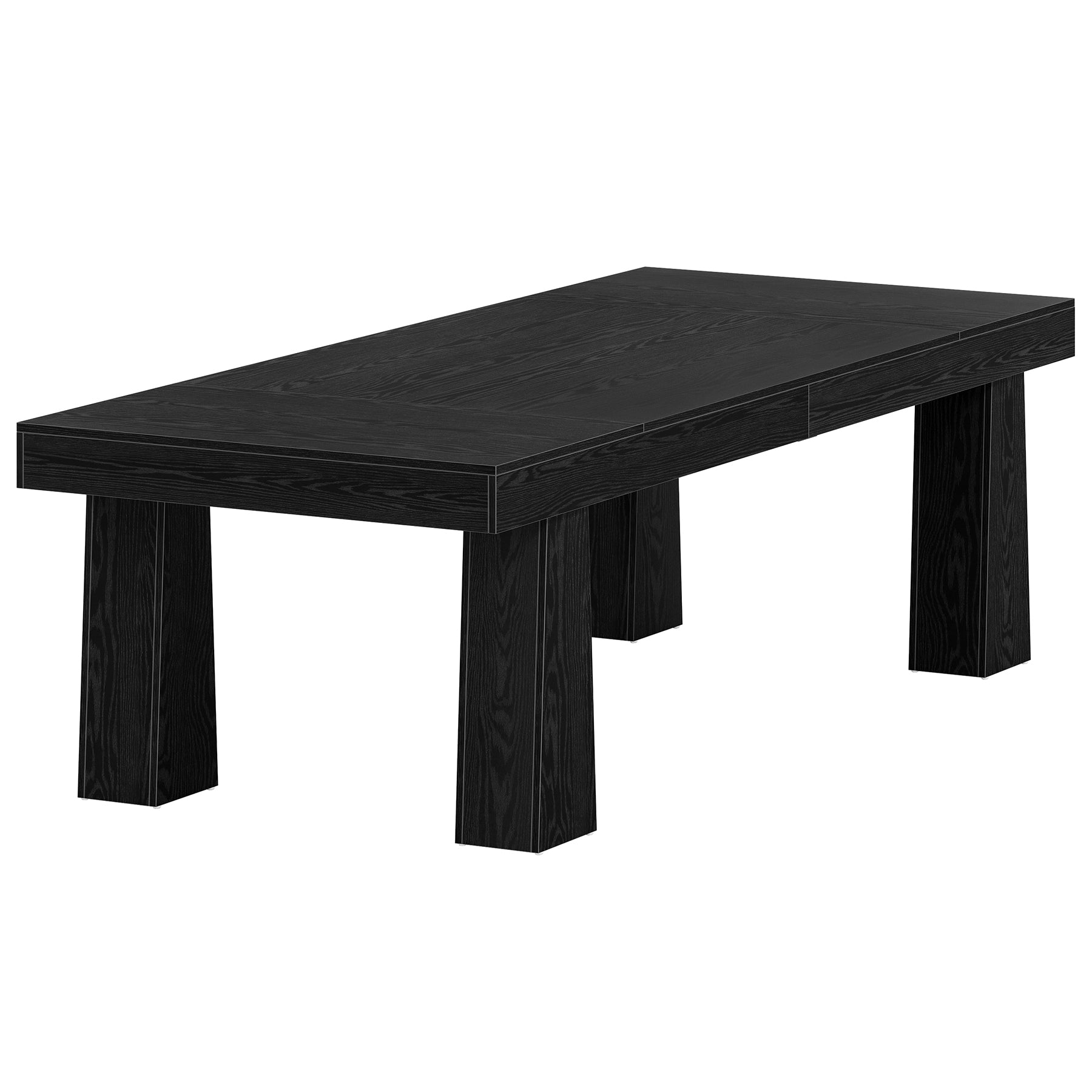 Tribesigns Computertafel 160 cm, Bureau in moderne industriële stijl met versterkte taps toelopende poten in zwart