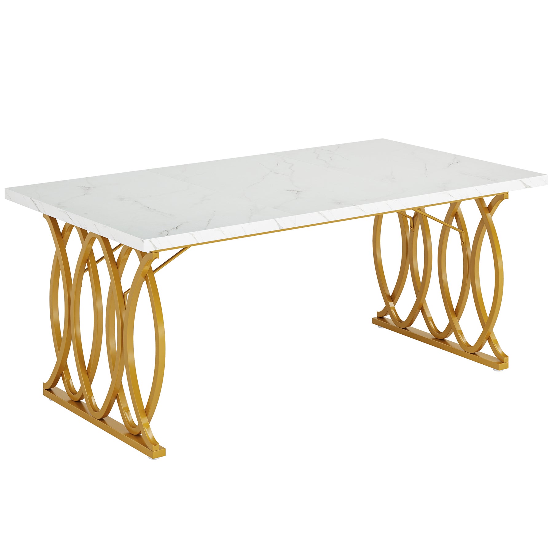 Tribesigns Table à manger moderne pour 4 à 6 personnes, Grande table de cuisine rectangulaire