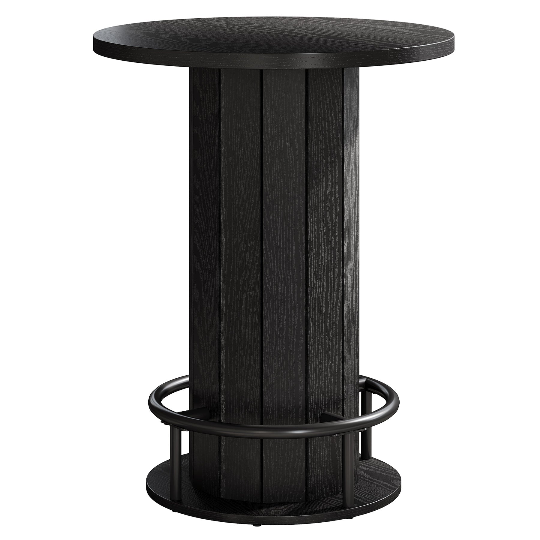 Tribesigns Table haute ronde de 100 cm de haut, Table de bistrot Plateau de table 80 x 80 cm