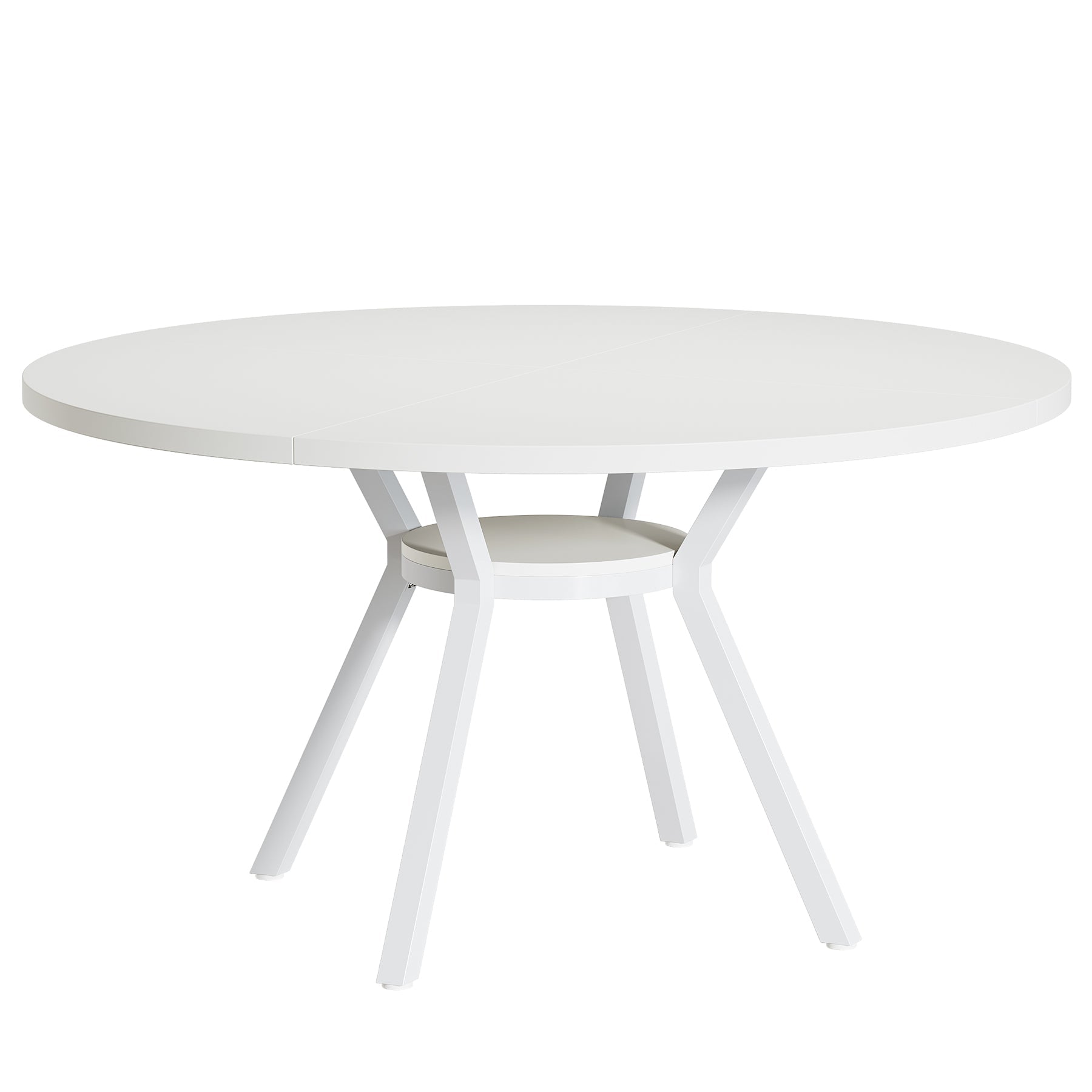Tribesigns Table à manger ronde, Table de cuisine moderne de 120 cm pour 4 personnes