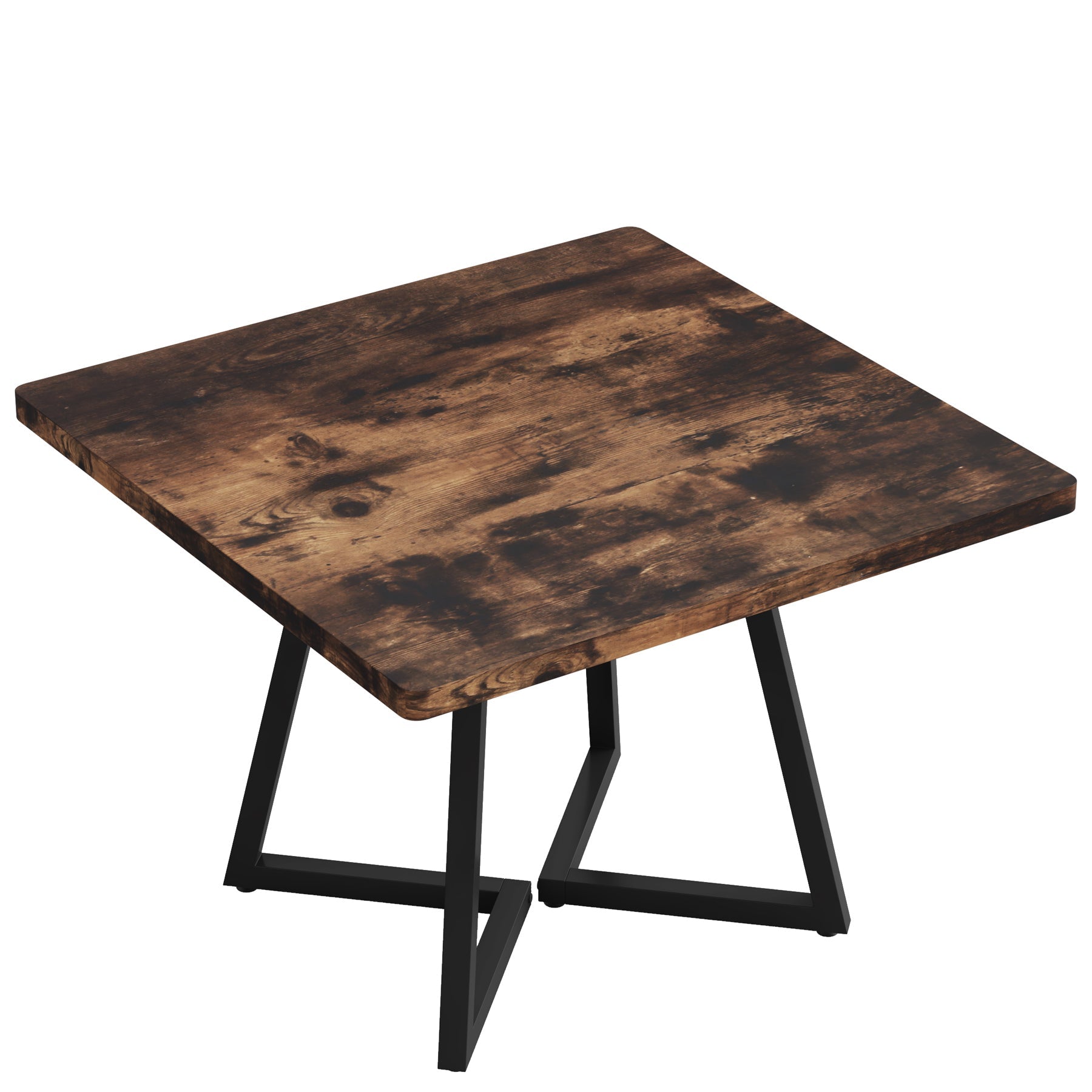 Tribesigns Eettafel voor 4 Personen, Tafel met Metalen Poot, Houten Eettafel