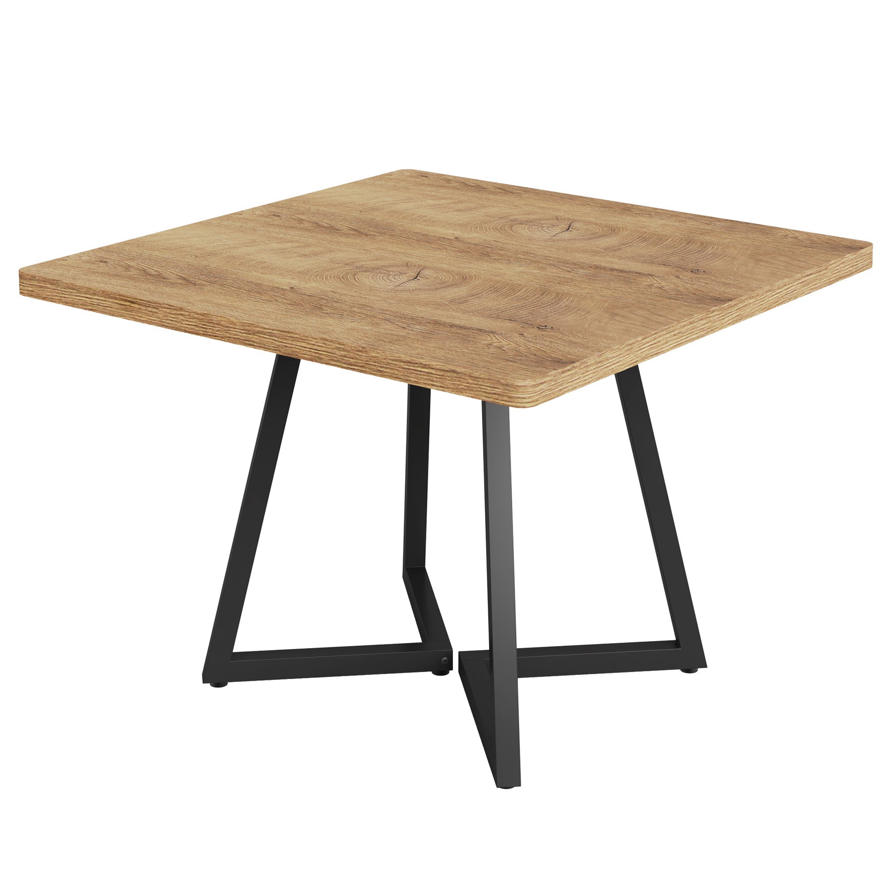 Tribesigns Eettafel voor 4 Personen, Tafel met Metalen Poot, Houten Eettafel