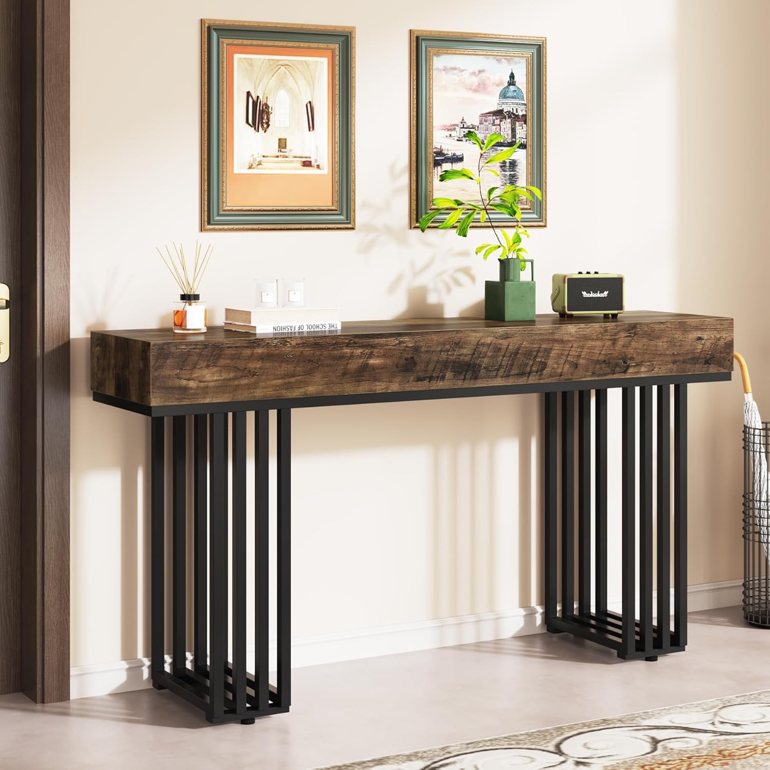 Tribesigns Sidetable, Industriële haltafel met elegant metalen frame