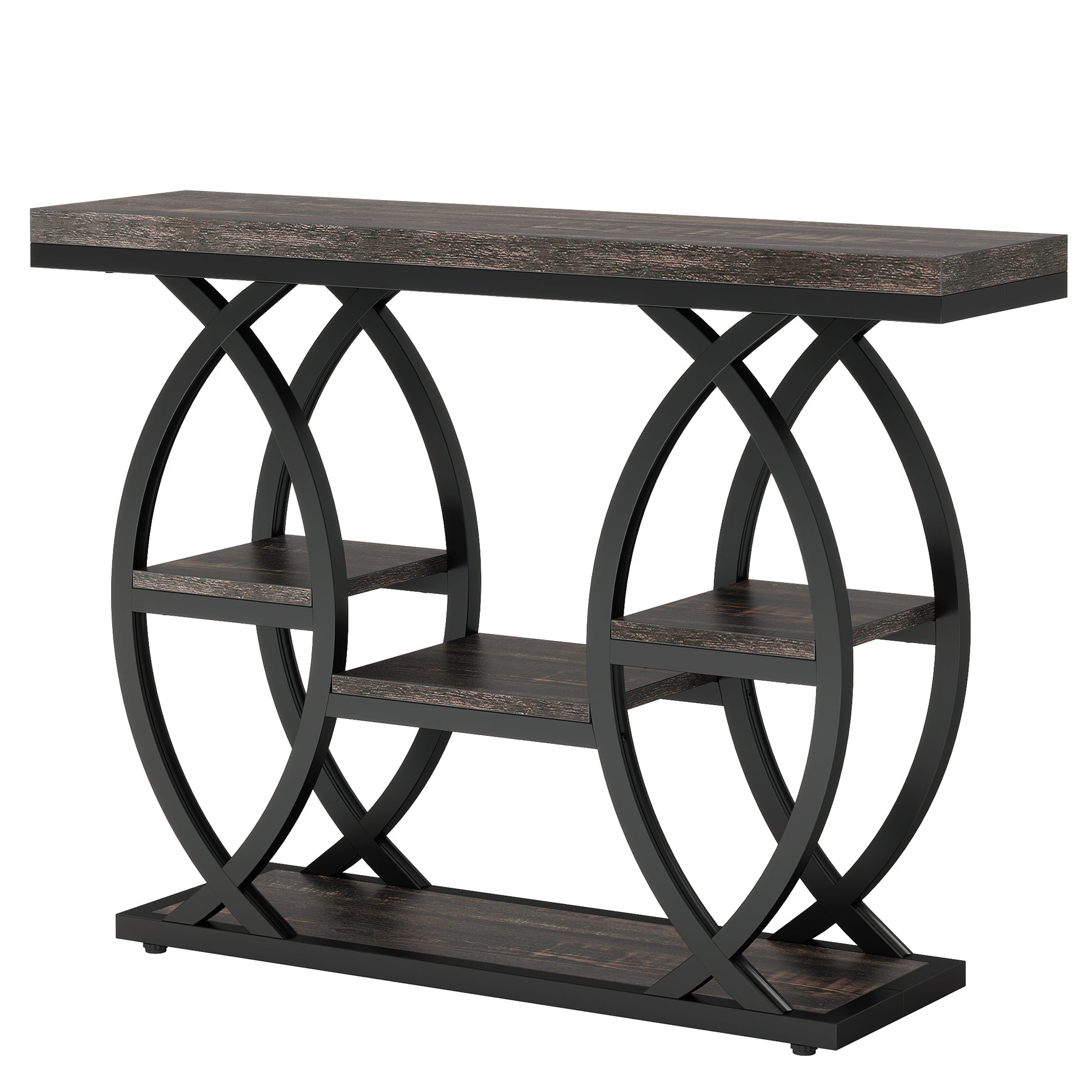 Tribesigns Console van 100 cm, 4-laags banktafel, haltafel met planken