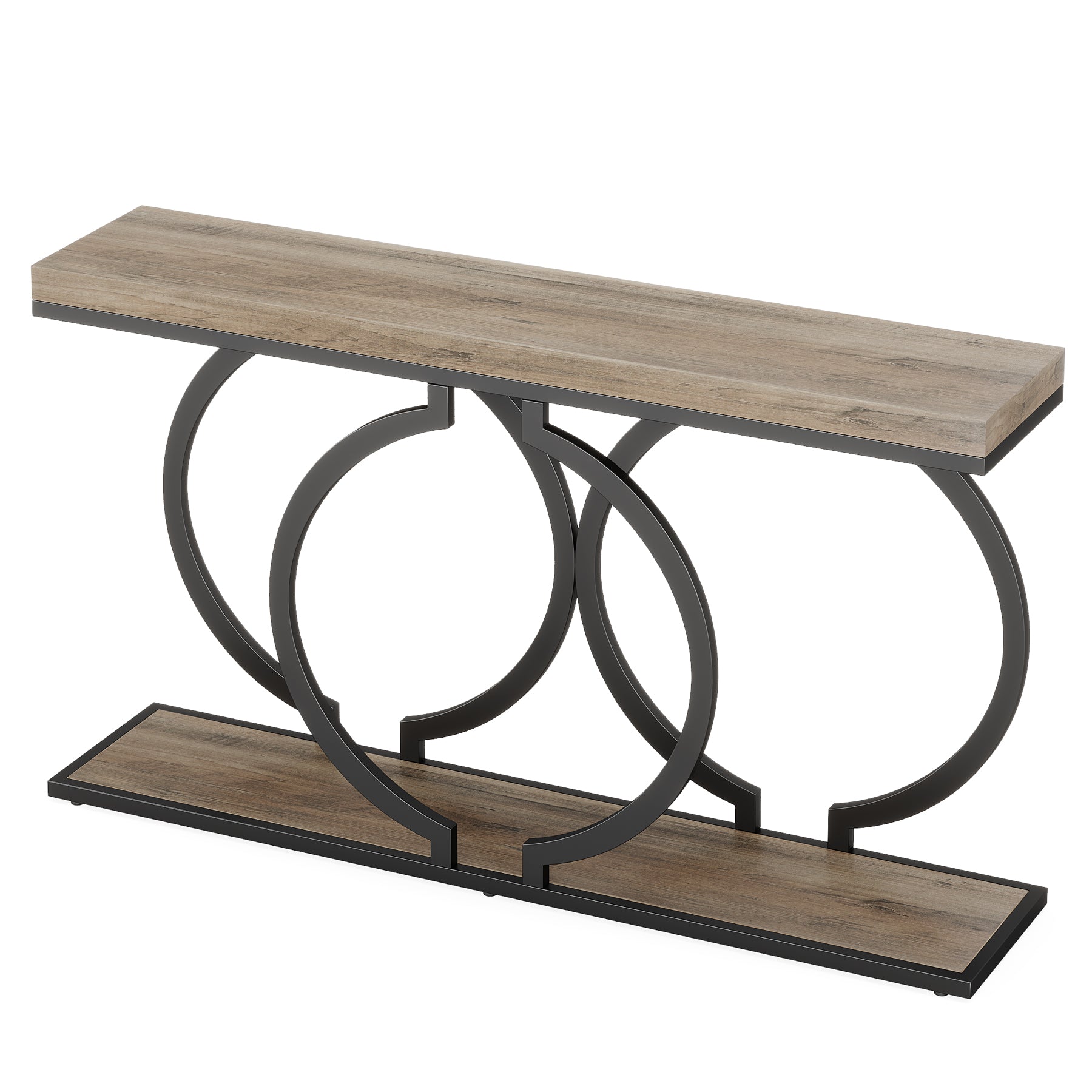 Tribesigns Gouden Consolle tafel 140 cm, Moderne haltafel voor de entree