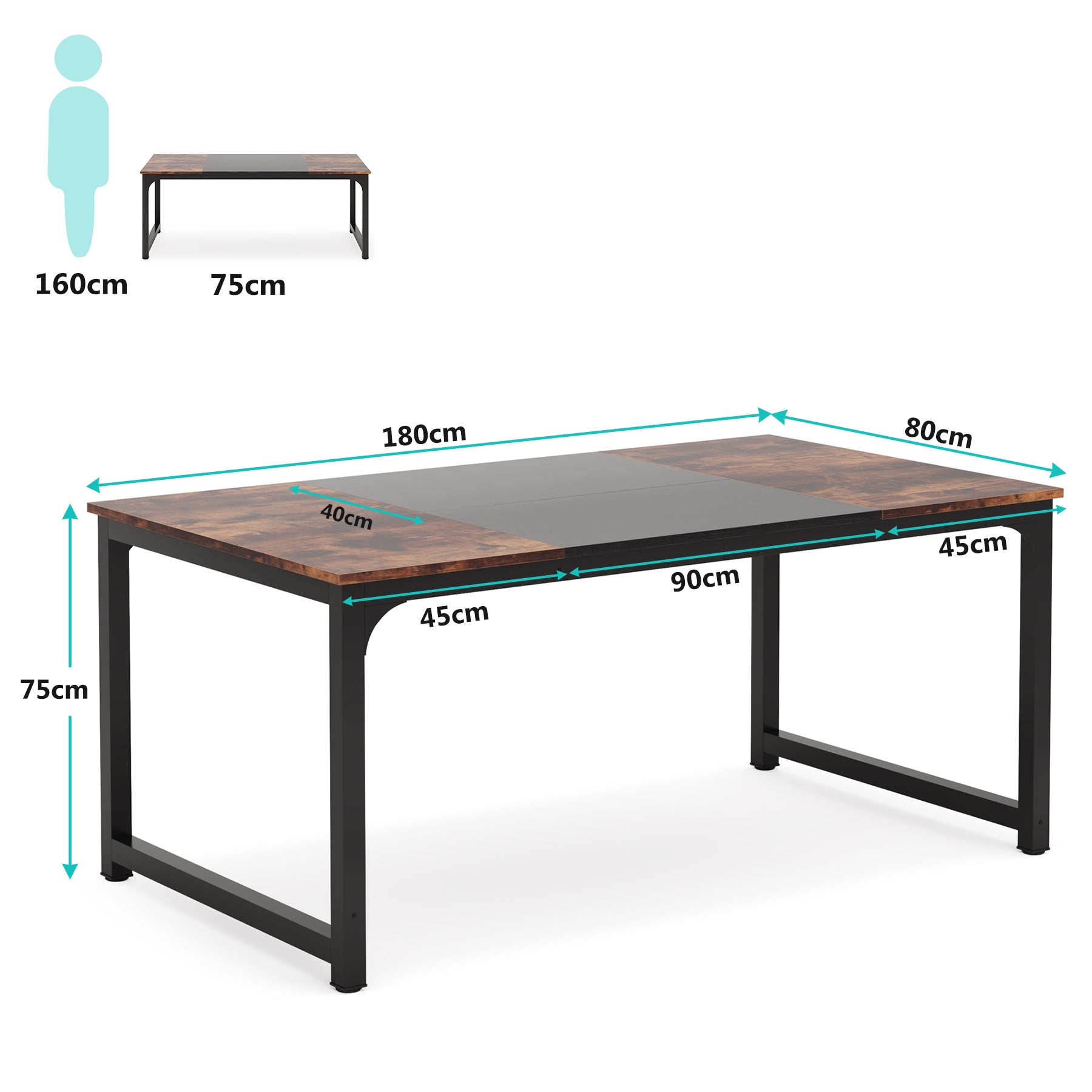 Tribesigns Computerbureau, Thuiswerkbureau Design kantoormeubelen