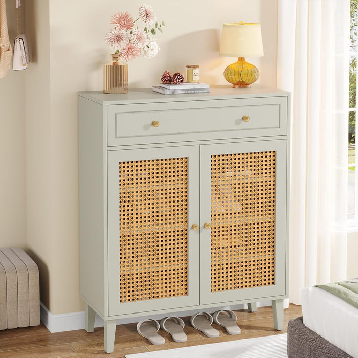 Tribesigns Étagère à chaussures, Armoire à chaussures d'entrée moderne avec étagère réglable