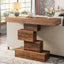 Tribesigns Console de 108 cm, Table de canapé en bois Table d'appoint avec base géométrique