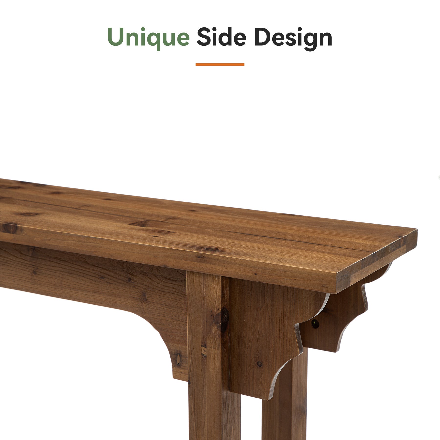 Tribesigns Console de 160 cm, Table d’Entrée en Bois Massif pour Salon