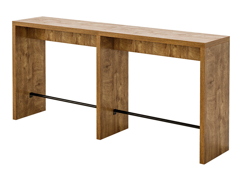 Tribesigns Table de Bar 200 cm pour 4 à 6 Personnes, Table Haute 95 cm avec Repose-Pieds Métallique pour Cuisine
