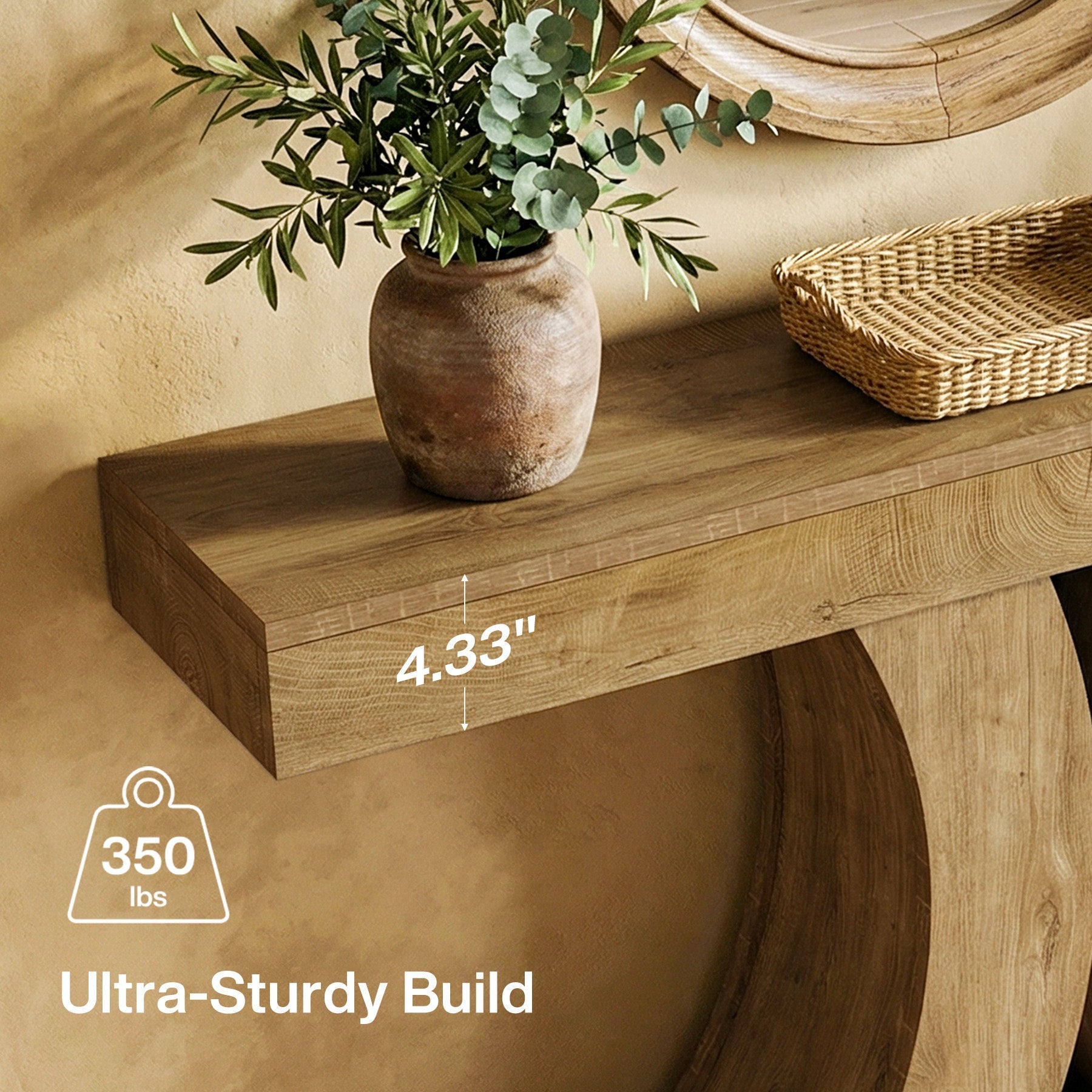 Tribesigns Console 150 cm, Table d'entrée étroite en bois pour salon