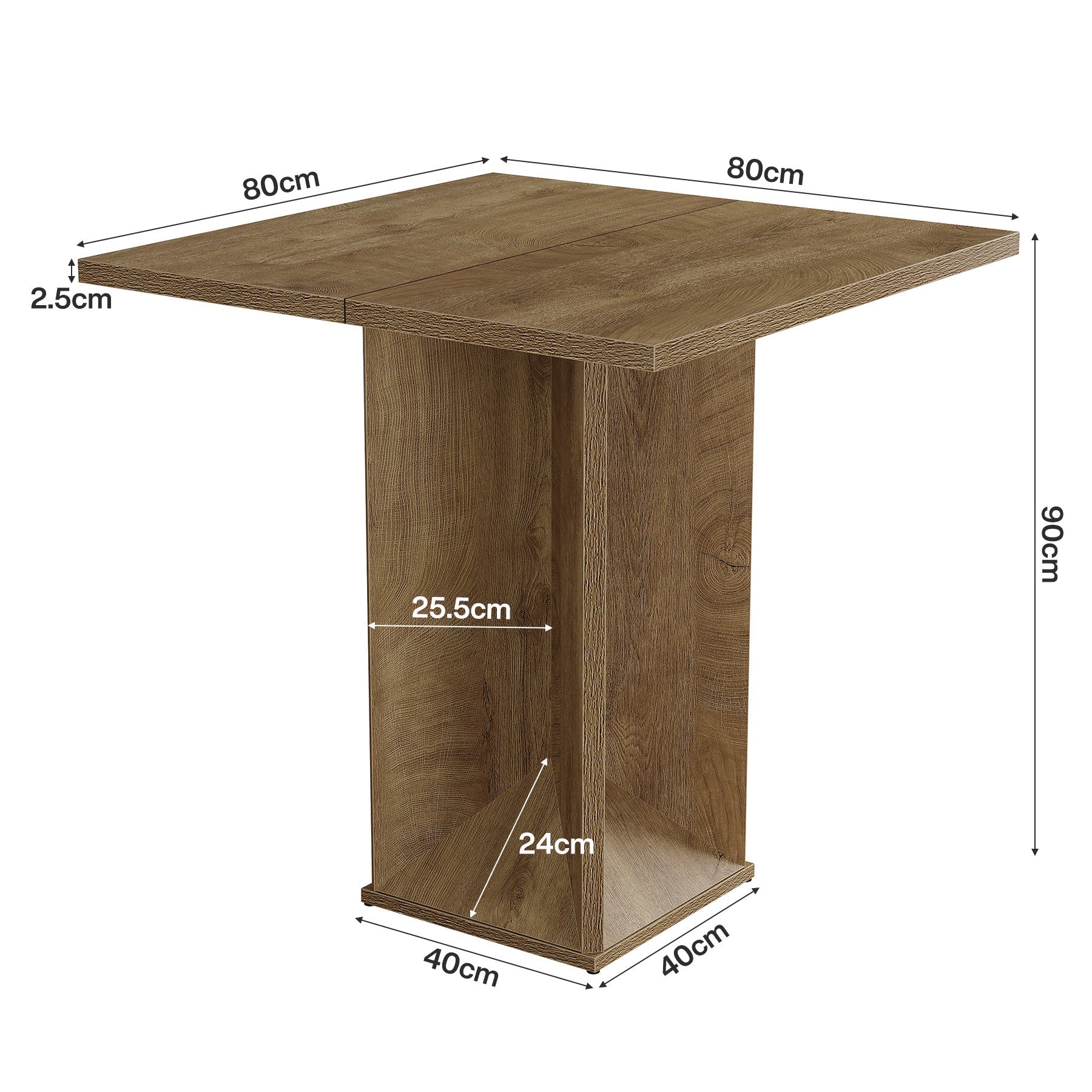 Tribesigns Table Haute de 90 cm, Table de Bistrot et de Pub pour Salle à Manger