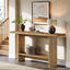 Tribesigns Console de style maison de campagne de 140 cm, Table étroite pour couloir et canapé