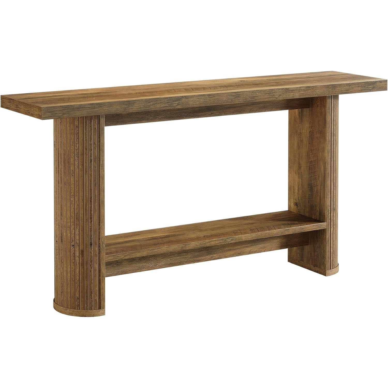 Tribesigns Console de style maison de campagne de 140 cm, Table étroite pour couloir et canapé