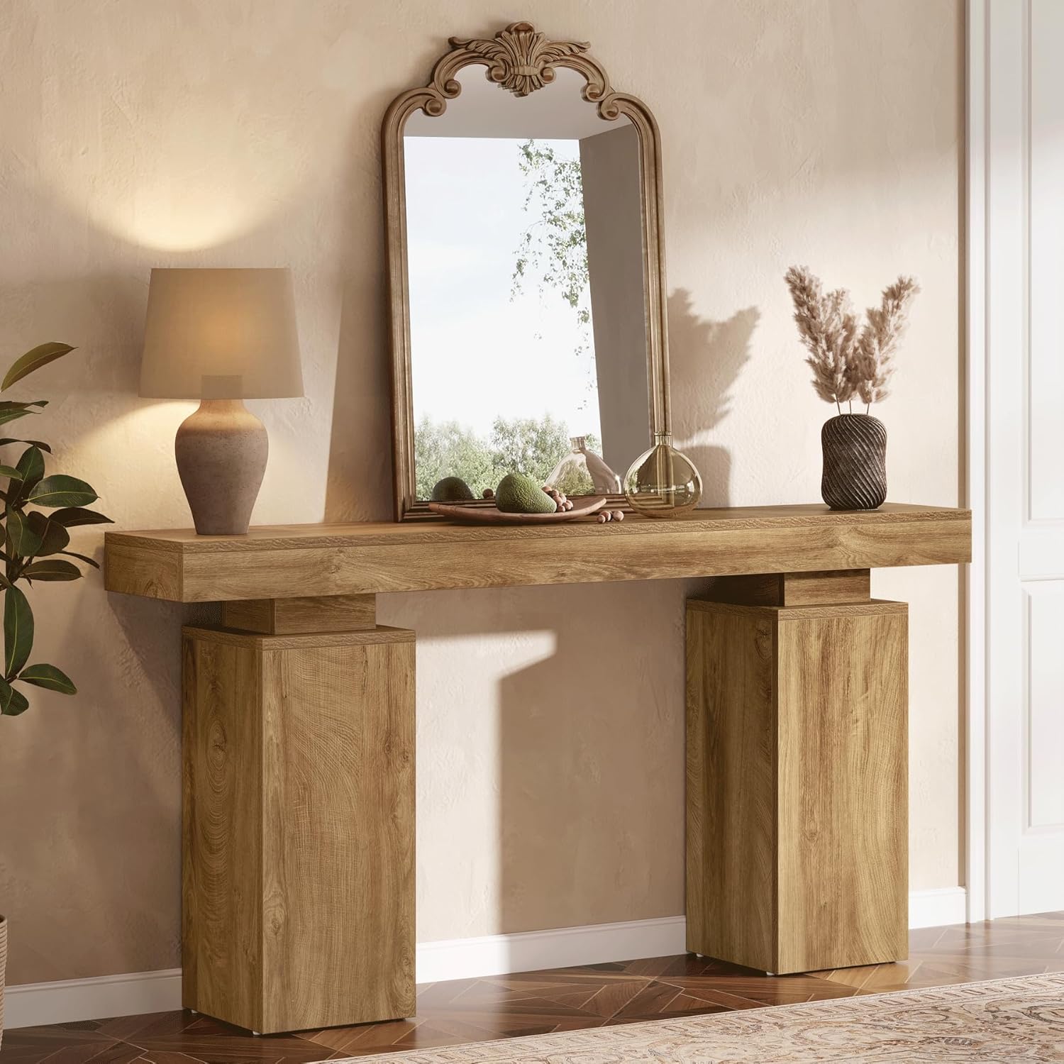 Tribesigns Console van 160 cm, Landelijke Houten Haltafel voor Woonkamer en Gang