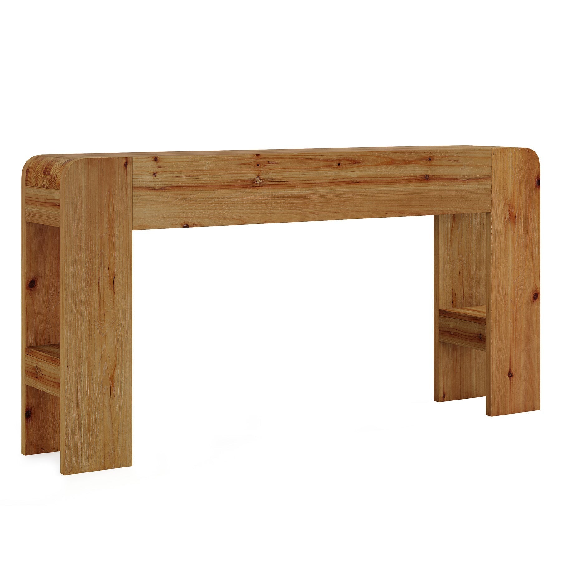 Tribesigns Console en bois massif de 160 cm, Table de canapé longue de style champêtre (en bois de sapin)