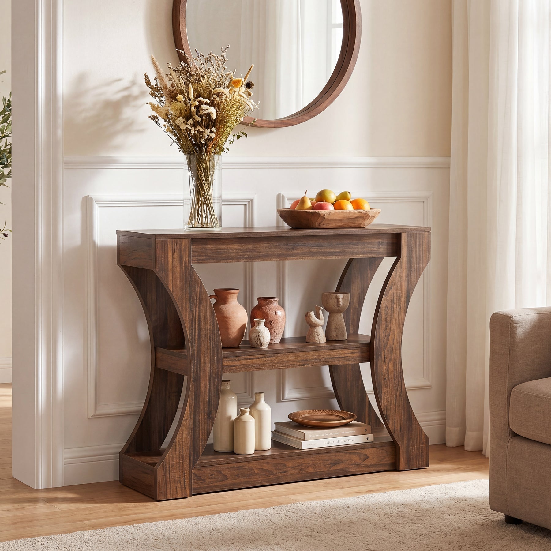 Tribesigns Petite Console de 104 cm, Table Étroite avec Rangement pour Entrée