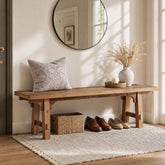 Tribesigns Banc Long 160 cm en Bois Massif avec Base Robuste pour Entrée 3
