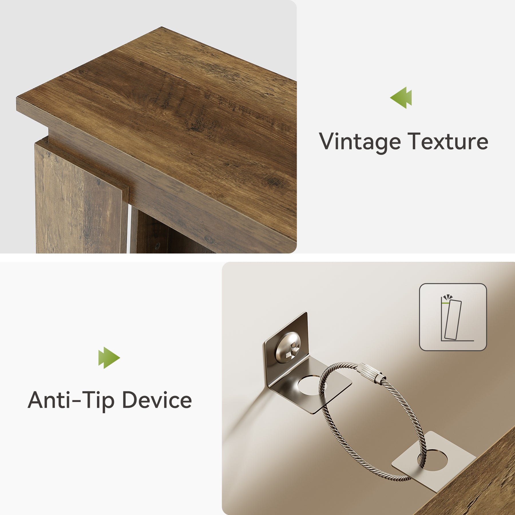 Tribesigns Console Longue et Étroite 160 cm Style Rustique pour Entrée ou Salon