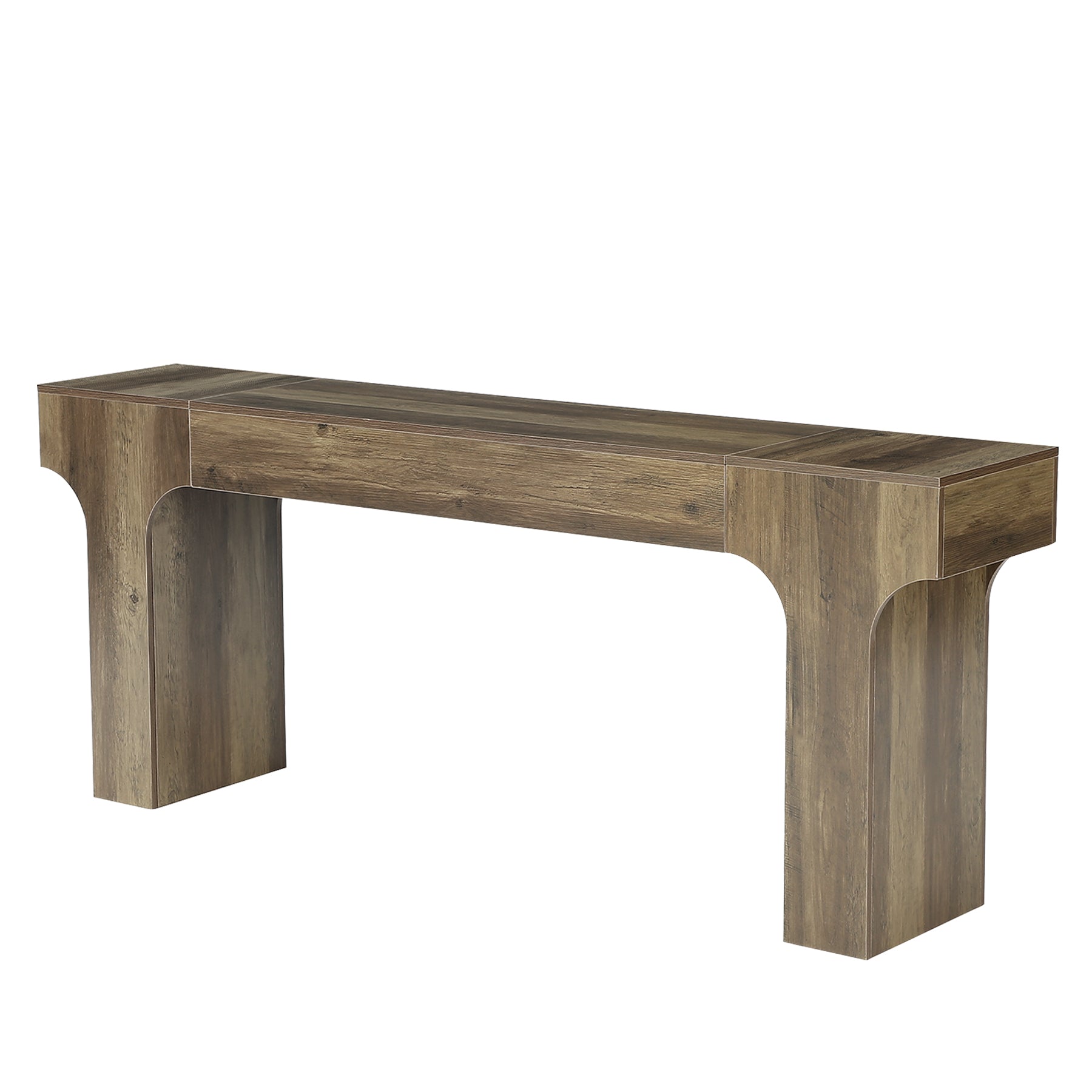 Tribesigns Console Country 200 cm avec Design Arqué pour Entrée et Salon