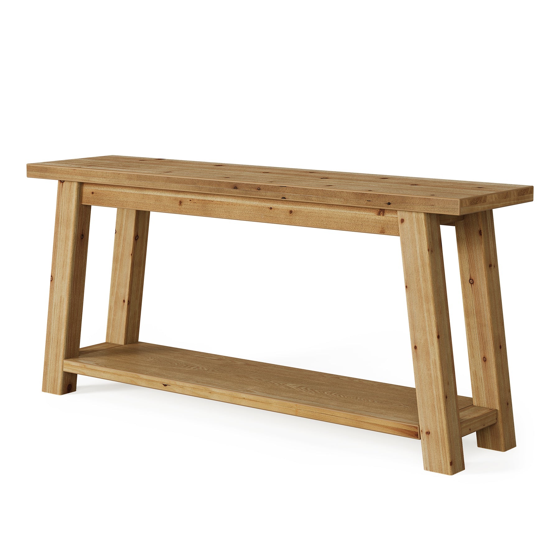 Tribesigns Console d’Entrée en Bois Massif de 180 cm avec Étagère