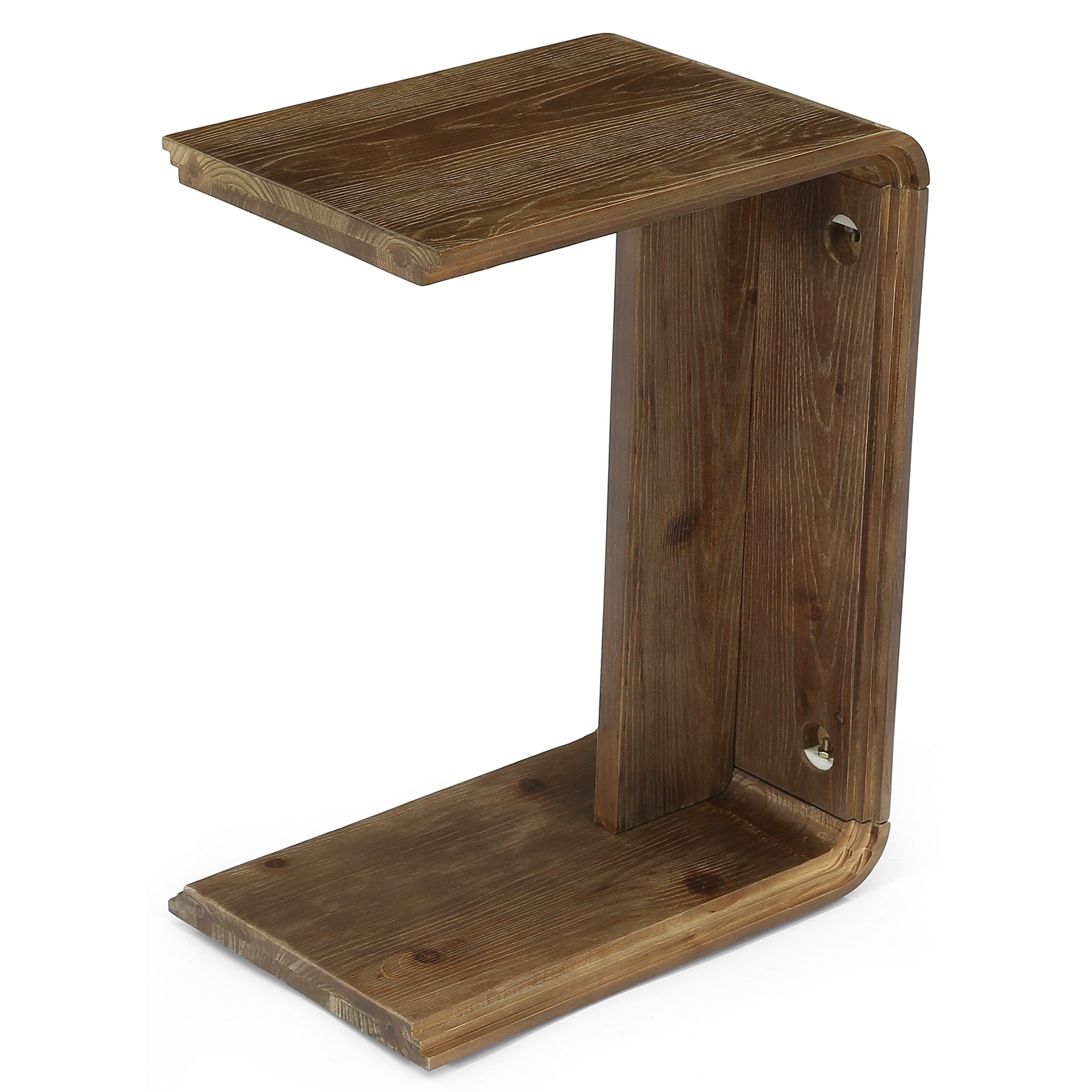 Tribesigns Table d’Appoint en C en Bois Massif, Table Étroite pour Salon