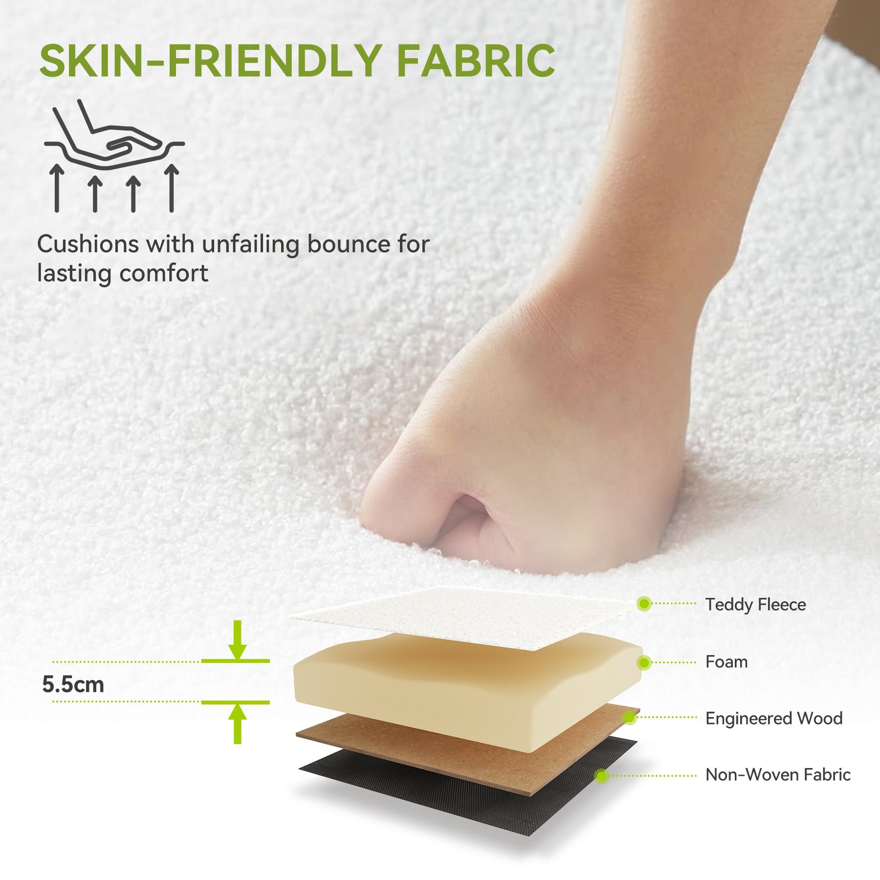 Tribesigns Banc à Chaussures en Bois Massif 120 cm avec Coussin Bouclé