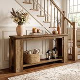 Tribesigns Console Longue et Étroite 160 cm Style Rustique pour Entrée ou Salon 3