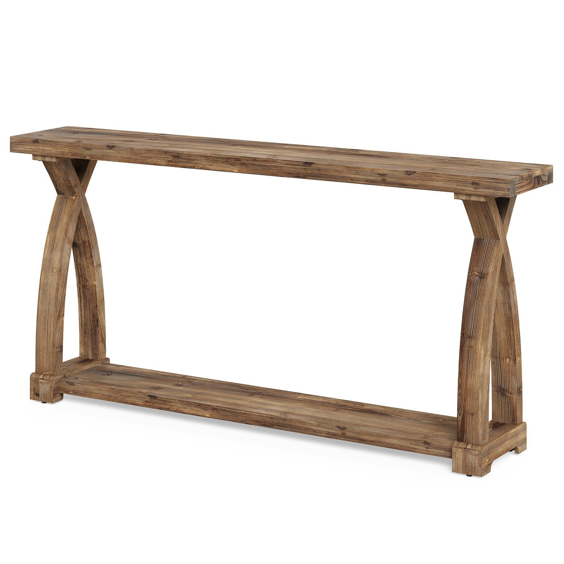 Tribesigns Smalle Consollentafel van 160 cm, massief hout, bijzettafel in landelijke stijl