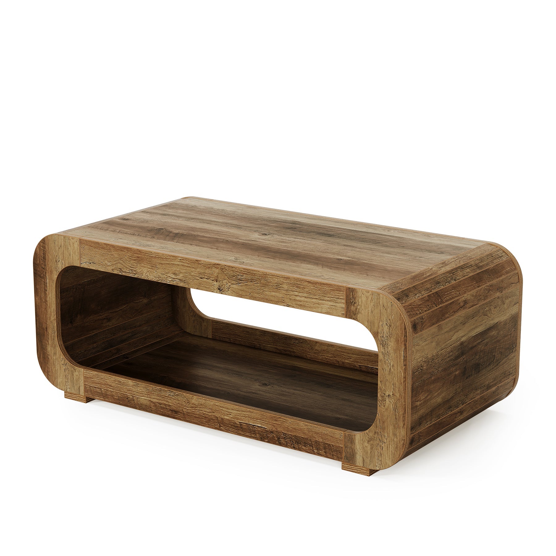 Tribesigns Table Basse Rectangulaire en Bois 120 cm avec Rangement