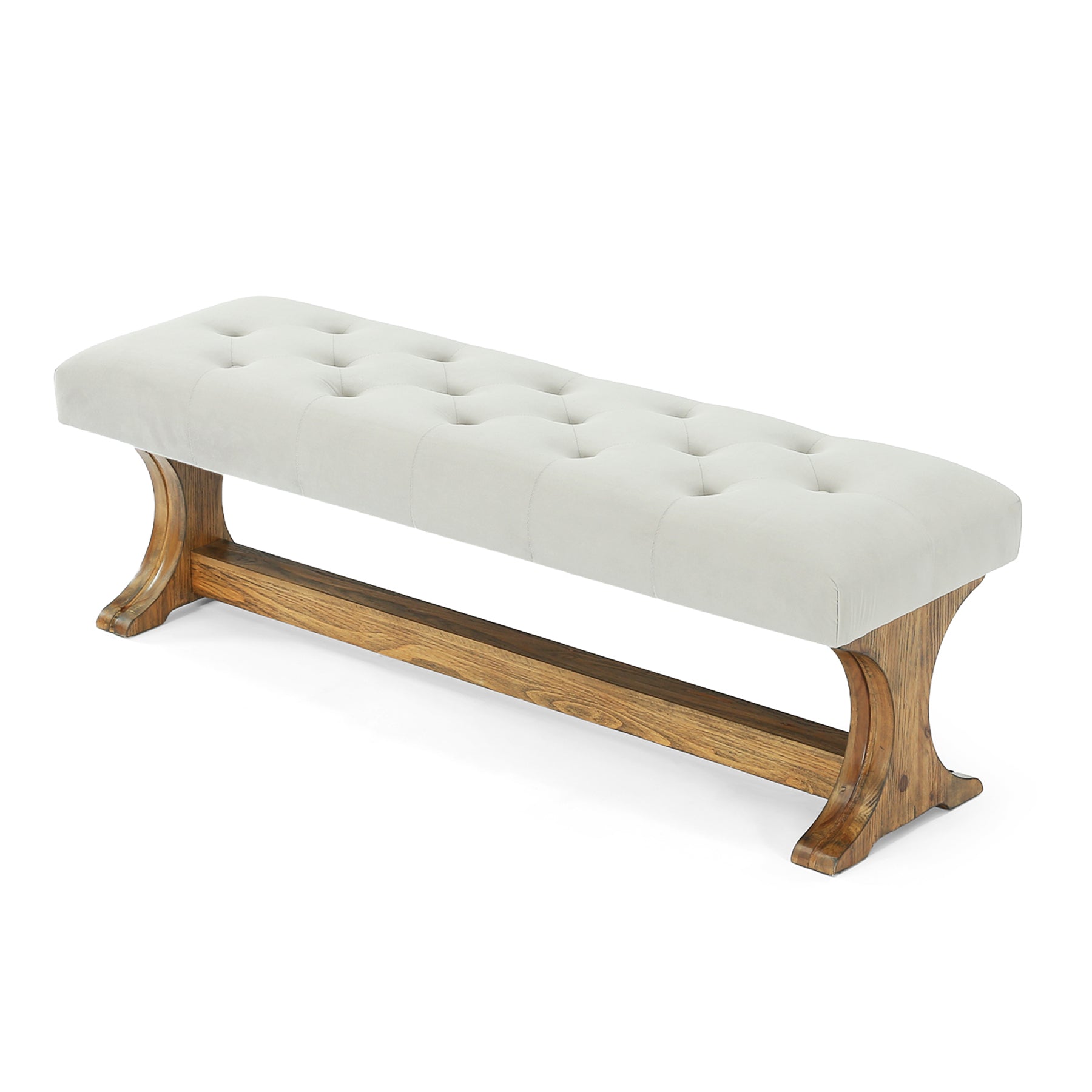 Tribesigns Banc Rembourré 140 cm en Bois Massif, Style Country pour Entrée