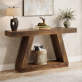 Tribesigns Table console industrielle de 140 cm pour entrée, Table basse de couloir 3