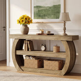 Tribesigns Console de 160 cm, table rectangulaire à 3 niveaux derrière canapé pour entrée 3