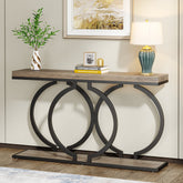 Tribesigns Gouden Consolle tafel 140 cm, Moderne haltafel voor de entree 3