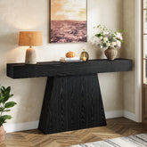 Tribesigns Console de 160 cm, Table d'entrée étroite de style campagnard avec piètement trapézoïdal 3