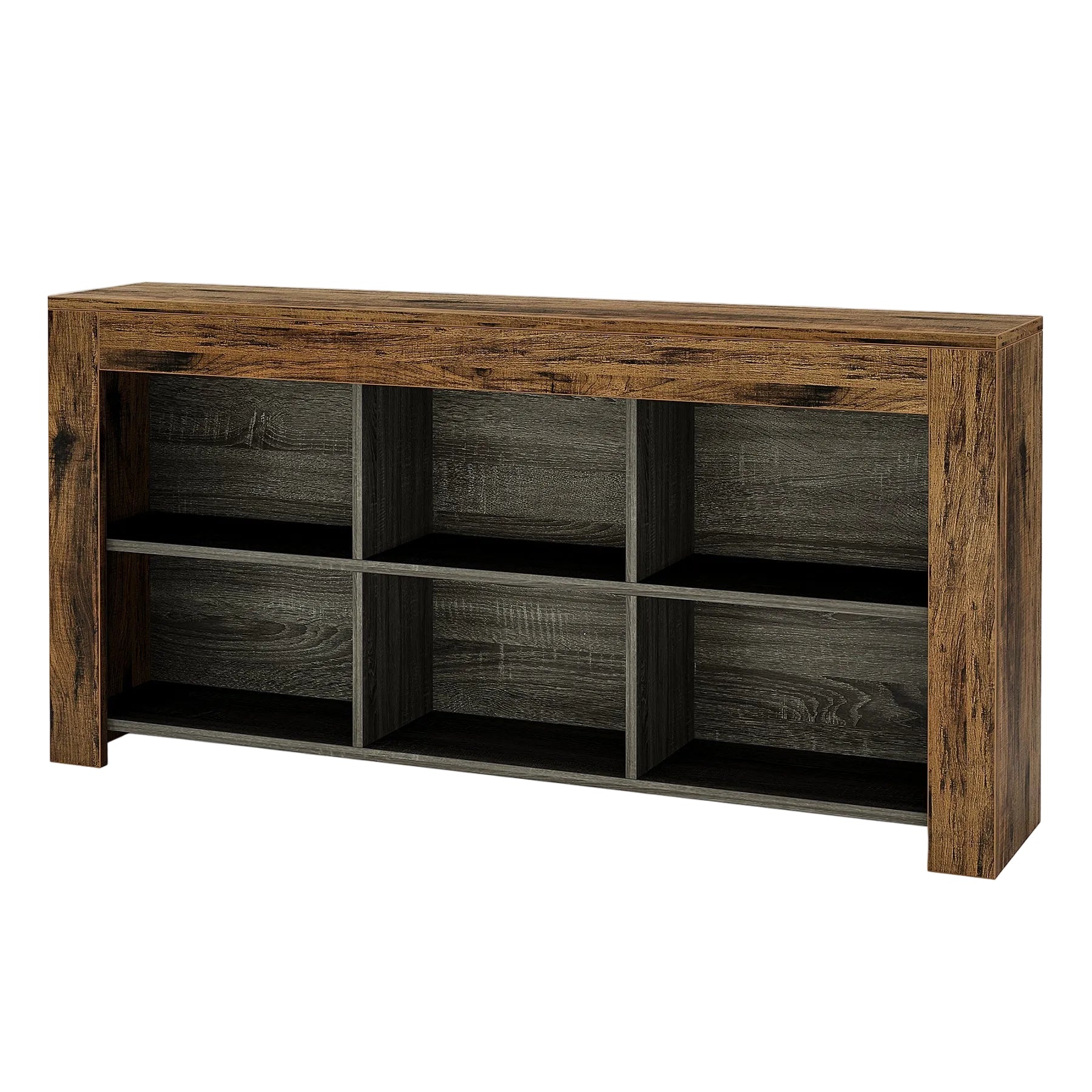 Tribesigns Sidetable 160 cm, Haltafel Banktafel met 6 opbergvakken