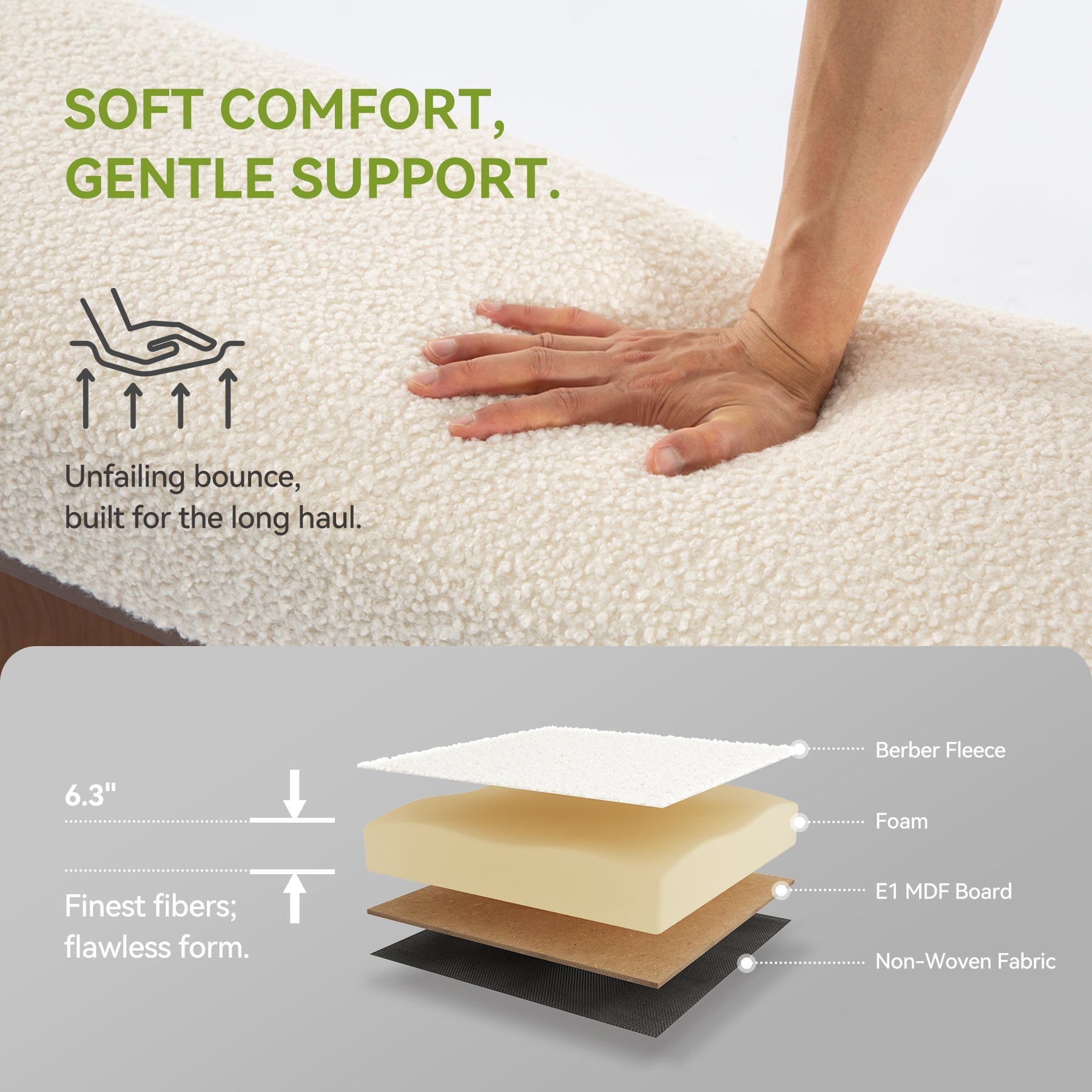Tribesigns Banc de rangement, Étagère à chaussures de 120 cm Tabouret de lit avec coussin