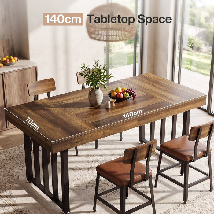 Tribesigns Table à Manger Rectangulaire de 140 cm pour 4 Personnes, Idéale pour la Cuisine