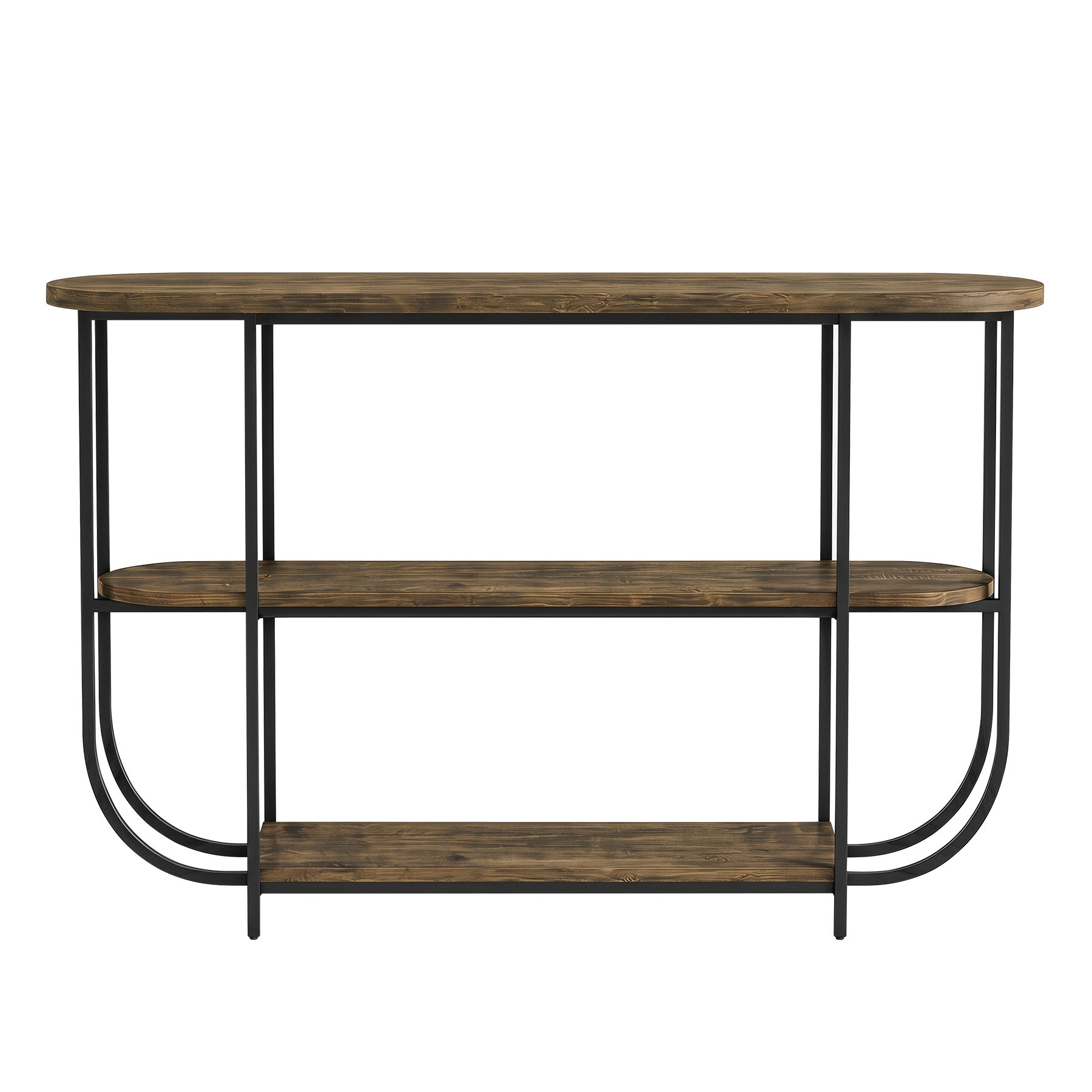 Tribesigns Console 160 cm, Table d’Entrée Étroite à 3 Niveaux avec Structure en Métal