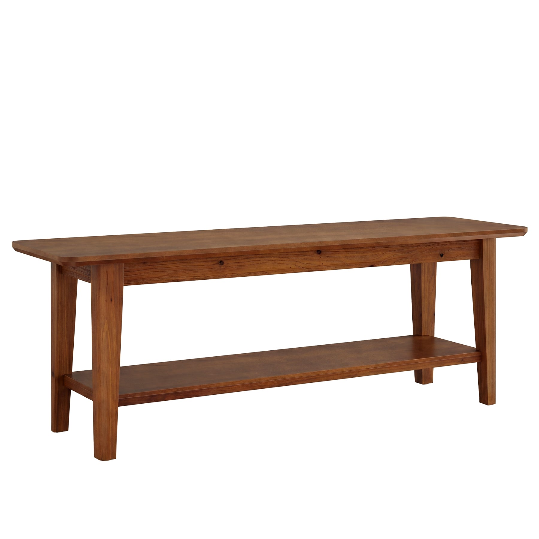 Tribesigns Banc 140 cm avec Rangement à Chaussures, Banc d’Entrée à 2 Niveaux