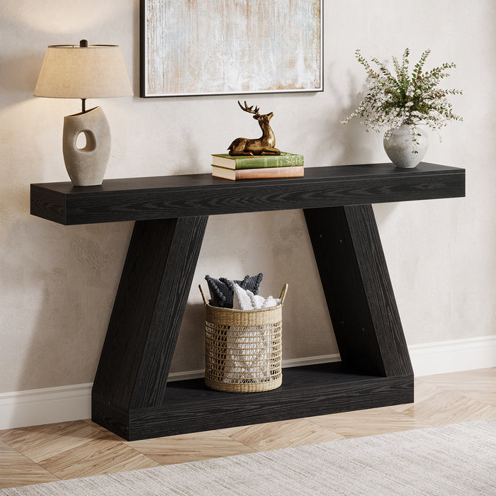 Tribesigns Table console industrielle de 140 cm pour entrée, Table basse de couloir