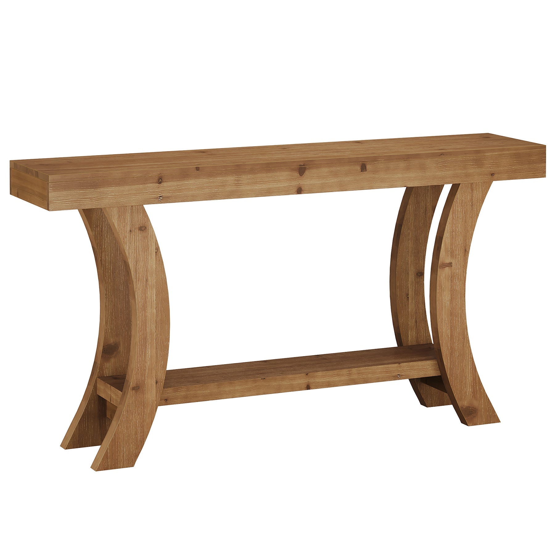 Tribesigns Console en Bois Massif 160 cm avec Étagère et Structure Arquée