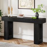 Tribesigns Table console de 160 cm, Table d'entrée de style ferme en bois 3