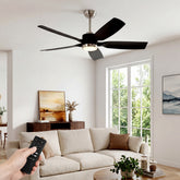 Tribesigns Ventilateur de plafond avec éclairage, Ventilateur de plafond LED avec télécommande moteur CC réversible 5 pales 3