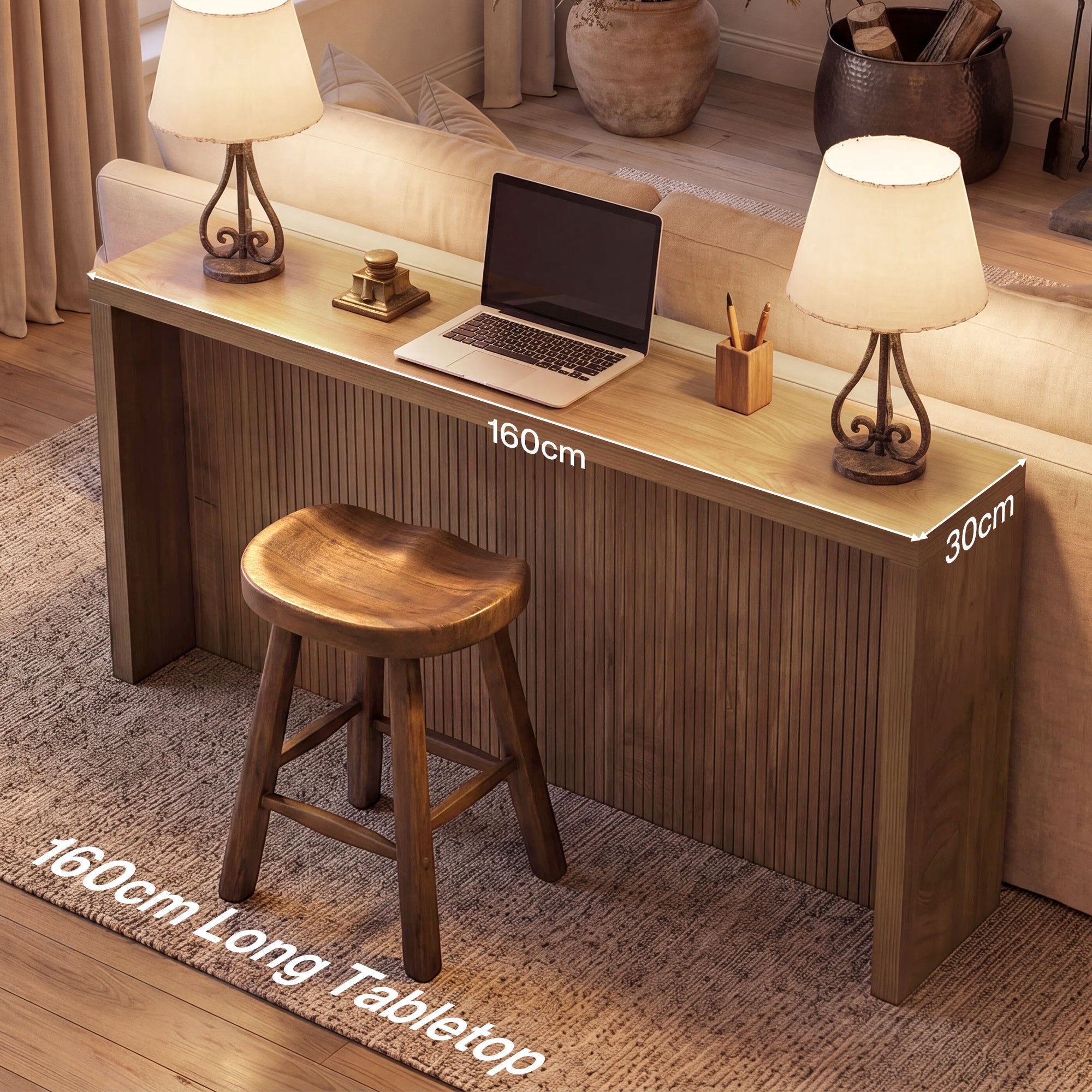 Tribesigns Console de 160 cm, Table de Canapé Rustique pour Entrée et Couloir