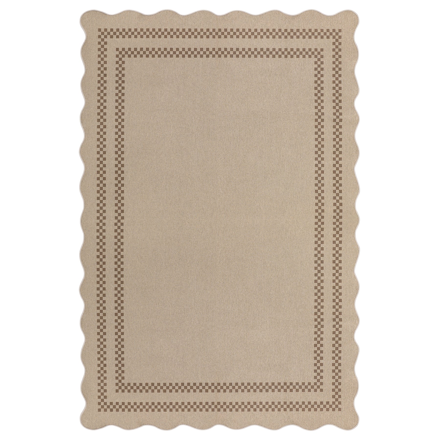 Tribesigns Tapis Effet Jute 160 x 230/200 x 300 cm avec Bordure Style Campagne, Lavable et Antidérapant, pour Cuisine et Salon, Certifié OEKO-TEX